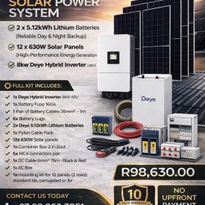 8kW Deye Hybrid Solar Power System