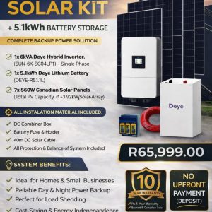 6kVA Deye Off-Grid Solar Kit