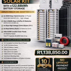 100kW Deye Hybrid Solar Kit